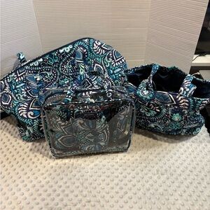 Vera Bradley Blue Island Medallion Patterned Travel Bags
